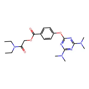 [2-(diethylamino)-2-oxoethyl] 4-[[4,6-bis(dimethylamino)-1,3,5-triazin-2-yl]oxy]benzoate structure