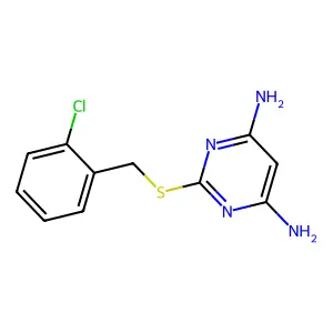 2-(2-Chloro-benzylsulfanyl)-pyrimidine-4,6-diamine structure