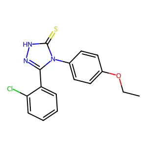 5-(2-chlorophenyl)-4-(4-ethoxyphenyl)-4H-1,2,4-triazole-3-thiol structure