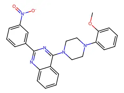 4-[4-(2-Methoxyphenyl)piperazin-1-yl]-2-(3-nitrophenyl)quinazoline structure