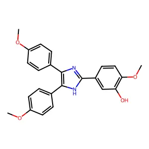 5-[4,5-bis(4-methoxyphenyl)-1H-imidazol-2-yl]-2-methoxyphenol structure