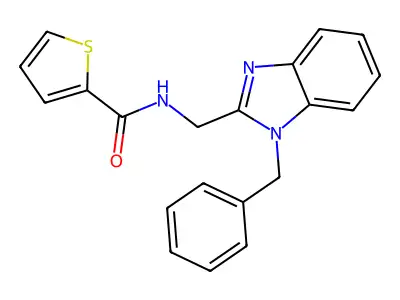 N-[(1-benzyl-1H-benzimidazol-2-yl)methyl]thiophene-2-carboxamide structure