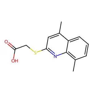 2-((4,8-Dimethylquinolin-2-yl)thio)acetic acid structure