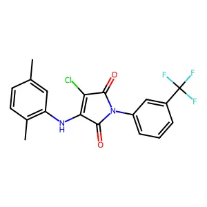 3-Chloro-4-(2,5-dimethylanilino)-1-[3-(trifluoromethyl)phenyl]pyrrole-2,5-dione structure