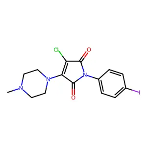 3-Chloro-1-(4-iodophenyl)-4-(4-methylpiperazin-1-yl)pyrrole-2,5-dione structure