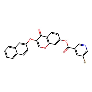 3-(2-naphthyloxy)-4-oxo-4H-chromen-7-yl 5-bromonicotinate structure
