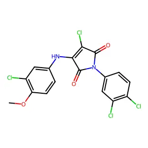 3-Chloro-4-(3-chloro-4-methoxyanilino)-1-(3,4-dichlorophenyl)pyrrole-2,5-dione structure