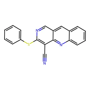 Benzo[b][1,6]naphthyridine-4-carbonitrile, 3-(phenylthio)- structure