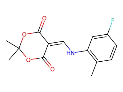 5-{[(5-fluoro-2-methylphenyl)amino]methylidene}-2,2-dimethyl-1,3-dioxane-4,6-dione structure