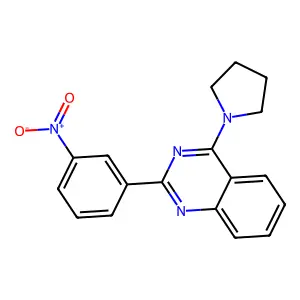 2-(3-Nitrophenyl)-4-pyrrolidin-1-ylquinazoline structure