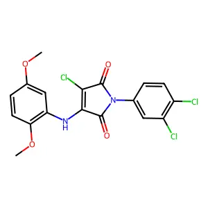 3-Chloro-1-(3,4-dichlorophenyl)-4-(2,5-dimethoxyanilino)pyrrole-2,5-dione structure