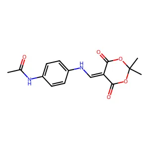 N-(4-{[(2,2-dimethyl-4,6-dioxo-1,3-dioxan-5-ylidene)methyl]amino}phenyl)acetamide structure