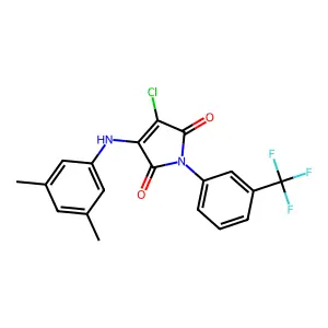 3-Chloro-4-(3,5-dimethylanilino)-1-[3-(trifluoromethyl)phenyl]pyrrole-2,5-dione structure