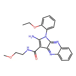 2-amino-1-(2-ethoxyphenyl)-N-(2-methoxyethyl)-1H-pyrrolo[2,3-b]quinoxaline-3-carboxamide structure