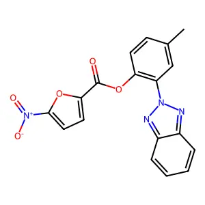 [2-(Benzotriazol-2-yl)-4-methylphenyl] 5-nitrofuran-2-carboxylate structure
