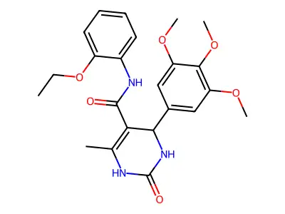 N-(2-ethoxyphenyl)-6-methyl-2-oxo-4-(3,4,5-trimethoxyphenyl)-1,2,3,4-tetrahydropyrimidine-5-carboxamide structure
