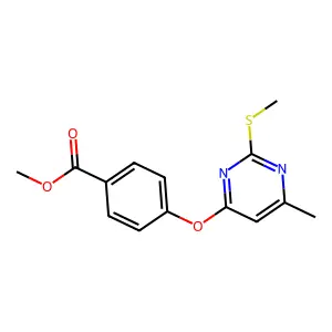 Methyl 4-(6-methyl-2-methylsulfanylpyrimidin-4-yl)oxybenzoate structure