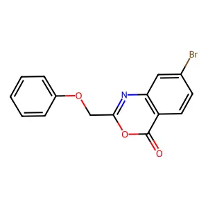 7-Bromo-2-(phenoxymethyl)-3,1-benzoxazin-4-one structure