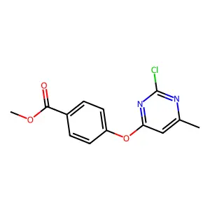 Methyl 4-[(2-chloro-6-methyl-4-pyrimidinyl)oxy]benzoate structure
