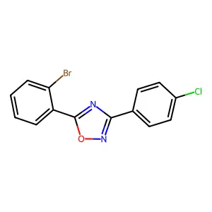5-(2-Bromophenyl)-3-(4-chlorophenyl)-1,2,4-oxadiazole structure