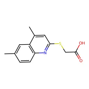 [(4,6-Dimethylquinolin-2-yl)thio]acetic acid structure