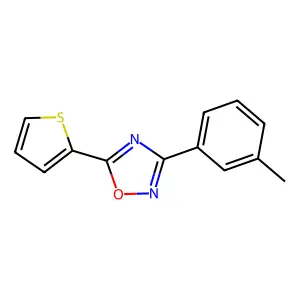 3-(3-Methylphenyl)-5-thiophen-2-yl-1,2,4-oxadiazole structure