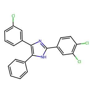 4-(3-chlorophenyl)-2-(3,4-dichlorophenyl)-5-phenyl-1H-imidazole structure