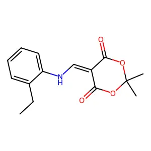 5-{[(2-Ethylphenyl)amino]methylidene}-2,2-dimethyl-1,3-dioxane-4,6-dione structure