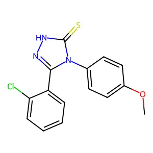 5-(2-chlorophenyl)-4-(4-methoxyphenyl)-4H-1,2,4-triazole-3-thiol structure