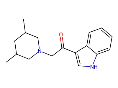 2-(3,5-dimethylpiperidin-1-yl)-1-(1H-indol-3-yl)ethanone structure