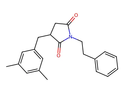 3-(3,5-Dimethylbenzyl)-1-(2-phenylethyl)pyrrolidine-2,5-dione structure