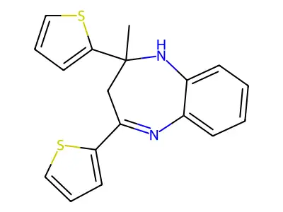2-Methyl-2,4-dithiophen-2-yl-1,3-dihydro-1,5-benzodiazepine structure