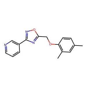 5-[(2,4-Dimethylphenoxy)methyl]-3-pyridin-3-yl-1,2,4-oxadiazole structure