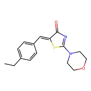 (5E)-5-[(4-ethylphenyl)methylidene]-2-morpholin-4-yl-1,3-thiazol-4-one structure