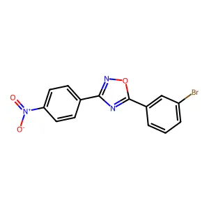 5-(3-Bromophenyl)-3-(4-nitrophenyl)-1,2,4-oxadiazole structure