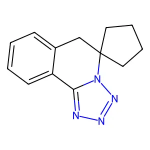 spiro[6H-tetrazolo[5,1-a]isoquinoline-5,1'-cyclopentane] structure
