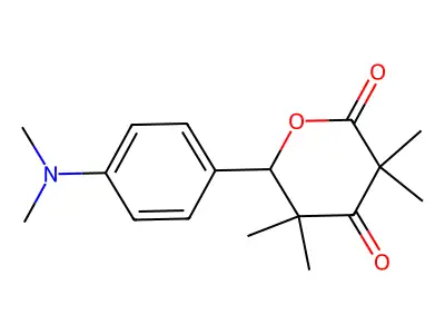 6-[4-(dimethylamino)phenyl]-3,3,5,5-tetramethyldihydro-2H-pyran-2,4(3H)-dione structure