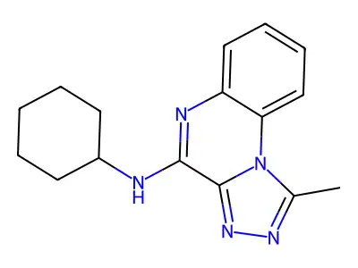 N-cyclohexyl-1-methyl-[1,2,4]triazolo[4,3-a]quinoxalin-4-amine structure