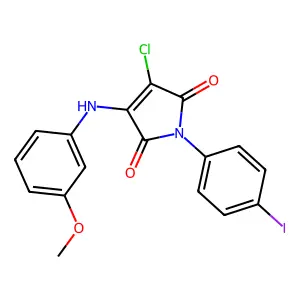 3-Chloro-1-(4-iodophenyl)-4-(3-methoxyanilino)pyrrole-2,5-dione structure