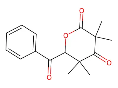 6-Benzoyl-3,3,5,5-tetramethyloxane-2,4-dione structure