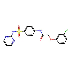 2-(3-Chloro-phenoxy)-N-[4-(pyrimidin-2-ylsulfamoyl)-phenyl]-acetamide structure