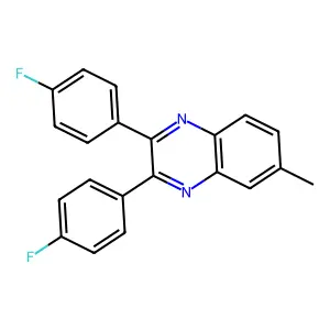 2,3-Bis(4-fluorophenyl)-6-methylquinoxaline structure