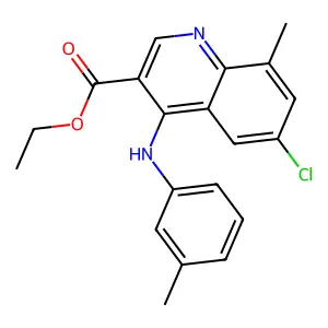 Ethyl 6-chloro-8-methyl-4-[(3-methylphenyl)amino]quinoline-3-carboxylate structure