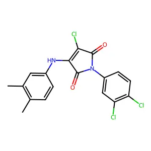 3-Chloro-1-(3,4-dichlorophenyl)-4-(3,4-dimethylanilino)pyrrole-2,5-dione structure