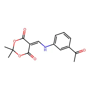 5-{[(3-Acetylphenyl)amino]methylidene}-2,2-dimethyl-1,3-dioxane-4,6-dione structure