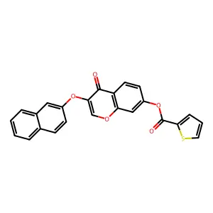 3-(2-naphthyloxy)-4-oxo-4H-chromen-7-yl 2-thiophenecarboxylate structure