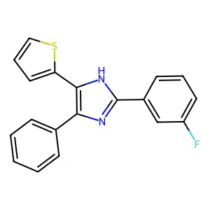 2-(3-fluorophenyl)-4-phenyl-5-thiophen-2-yl-1H-imidazole structure