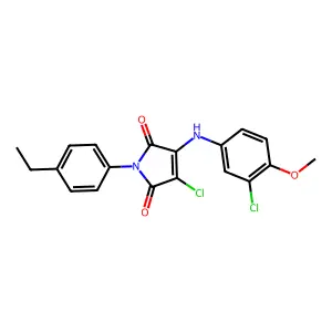 3-Chloro-4-(3-chloro-4-methoxyanilino)-1-(4-ethylphenyl)pyrrole-2,5-dione structure