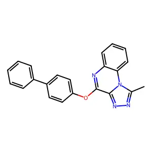 1-Methyl-4-(4-phenylphenoxy)-[1,2,4]triazolo[4,3-a]quinoxaline structure