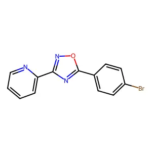 2-[5-(4-Bromophenyl)-1,2,4-oxadiazol-3-yl]pyridine structure